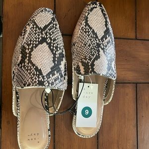 a .new day faux snake skin slides